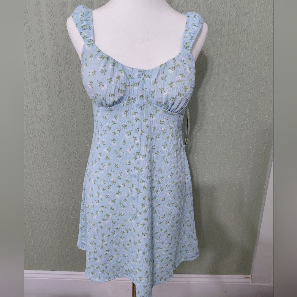 NWT! NOBO Light Blue Floral Sundress Fairy Whimsical
